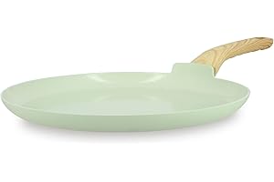 MENASTYL - Crêpière 26cm Colorama Céladon - En Aluminium - Revêtement antiadhésif en céramique - Tous feux dont induction