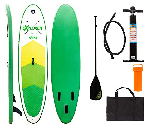 EXPLORER SUP RAIDER 300 x 75 x 10 cm Inflatable Isup aufblasbar Alu-Paddel Stand Up Paddle Board Set Pumpe Surfboard Aqua Paddelset - 2