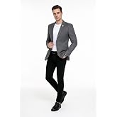 Plus Scorpion Erkek Slim Fit Mono Yaka Tek D&uuml;ğmeli Blazer Ceket - &Ccedil;ift Yırtma&ccedil;lı, Premium Dokuma