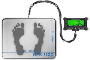 Urby Extra Wide Scale for Body Weight, Talla Extra Balanzas para Pesar Personas, Plus Size Scale with Easy to Read External Display. Gift for Seniors, Plus Size Person. 300kg/660lb Capacity.