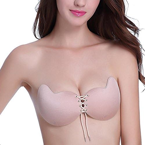 WANGXQ Bra Super Sticky Gather Together Silica Gel Invisible No Trace Wedding Milk Paste Chest Paste Dress Pants Skin Color A B C D , skin tone , b