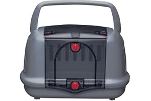 Iris Ohyama, Panier, Box, Caisse, Sac de Transport Plastique(PP) pour Chien, Chat, Encoches latérales pour Ceinture de sécurité et Deux Ouvertures, L48 x P32.1 x H30 cm, P-HC480, Gris