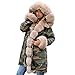 Produktbild Oliviavan Damen Jacke,Damen Kunstpelz Winterjacke Parka Kapuzenmantel Fischschwanz Langen Ärmeln Mantel Warme Jacke Plüsch Jacke Winter Tarnung Tops Winter muss