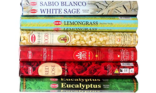 Craftozone Hem Assorted Incense Sticks, pacco da 6