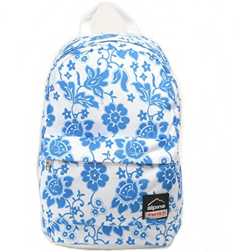 Preisvergleich Produktbild Alpine Swiss Midterm Backpack School Bag Bookbag 1 Yr Warranty Floral