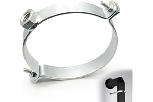 Aoreun Abrazadera de tubo, soporte de tubo de metal Abrazadera de acero inoxidable para conductos de humo para tubo de horno con tacos (120mm)