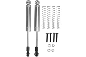 Drfeify 2pcs 102mm RC Amortiguador de Choque de Aleación de Aluminio Compatible con HPI Venture FJ RC Crawler(Plata) Accesorios para modelos de coches