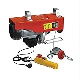 Descripción del producto; 220 V, 50 Hz, 1-phase Mini Electric Wire Rope polipasto, equipo PA Mini polipasto, grúa, herramienta de elevación; Modelo: 400/800 Kg, 12 M; Fuente de alimentación: 220 V, 50 Hz, 1-phase. estándar internacional es 6 m (2 ganchos, lleno de capacidad de carga nominal)/12 m (1 gancho, la mitad de la capacidad de carga nominal). más de 12 m es alargar la mayor de altura de elevación, la menos de capacidad de elevación.