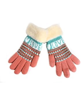 LONGCLASS warme gestrickte Winter Handschuhe für Kinder KIDSLOVE kuschelige Strickhandschuhe aus Baumwolle sehr...