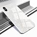 Produktbild Hülle iPhone 7,iPhone 8 Case,SaKuLa Schale Design Hochwertig Gehärtetes Glas +TPU Rahmen Hybrid Back Cover Handyhülle Kratzfest Schutzhülle für iPhone 7/8,Ultra Dünn Schlank-Style Premium Tasche Handytasche Etui Bumper Schale für iPhone 7/8 [Anti-Scratch]-Weiß