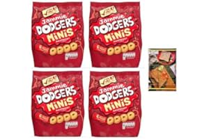 KITCHEN FELLA Jammie Dodgers Mini Biscuits x24 packs in total (within 4 larger packs) and Kitchenfella 'Cooking Tips' Postcard