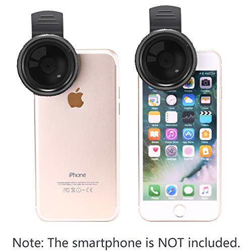 Neewer 37mm angeklammerter ND 2-400 Handy-Objektiv-Filterset: Einstellbare Neutral Density Filter mit Telefonklemme fÃ¼r iPhone/Samsung/HTC/Motorola/iPad und andere Smartphones