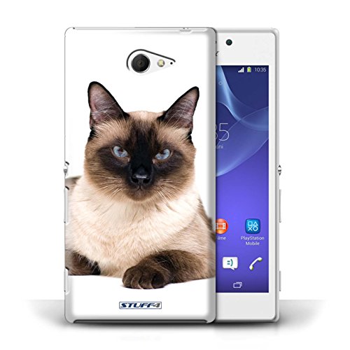 Preisvergleich Produktbild Stuff4 Hülle / Hülle für Sony Xperia M2 / Siamese Muster / Katze Kollektion