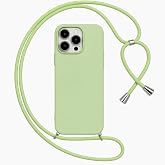 Coverzone iPhone 15 Pro ile Uyumlu &Ouml;zel &Uuml;retim Ayarlanabilir İpli Boyun Askılı Silikon Kılıf Kadife İ&ccedil; Yapılı Viper Boyun &Ccedil;ap