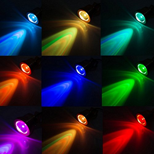 Mini Unterwasserbeleuchtung, Lunsy RGB IP67 Wasserdichte Unterwasserscheinwerfer, Garten Dekorative Teich Lampe Fernbedienung Schwarz - 4