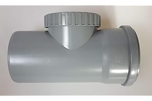 Aquer Revisionsrohr Reinigungsrohr Revisionsöffnung DN110, Polypropylen, Grau, 110 mm, 1 Stück