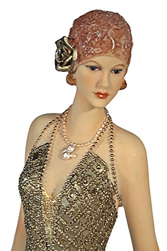 Casa Collection / Art for living by Jänig 11484 elegante Dame 20-er Jahre, am Geländer angelehnt, 34 cm, creme-gold - 2