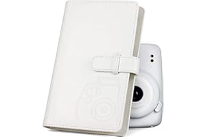 Plyisty -Fotoalbum, 96 Taschen, Instax-Brieftasche, Buch, Kreditkartenhalter, PU-Leder, für Mini11/8/9/7S/25/70/90 Sofortbildfotografie, Weiß