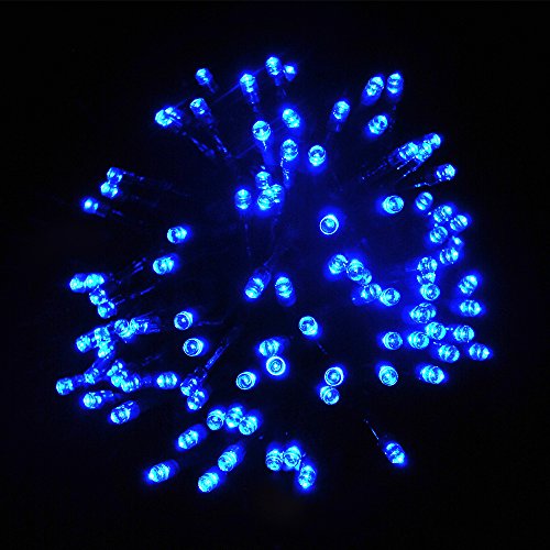 LightsGoKids Safe Low Voltage Waterproof Outdoor Indoor Christmas Tree LED Fairy Lights Blue 1000 LEDs 100M with Extra Long Cable and Handy Memory Function - 8/16H Timer, 8 Modes, Memory