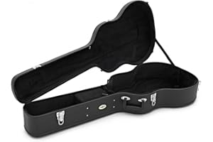 gear4music Funda Rígida para Guitarras Acústicas - Bloqueable con Forro de Felpa