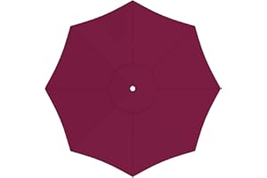 paramondo Toile de rechange pour parasol avec Air Vent pour parasol Interpara, lavable, ∅ 3,50 m, ronde, Bordeaux