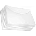 GreatDio® A4 Document File Clear Bag, Transparent Envelope Holder Storage Case, Organizer, Clear Plastic Container for Papers, Stationery -10 Pack