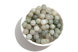 ACYUNLEI Natural Matte Stone Beads 6mm Green Jade Round Gemstone Beads Spacer Charm Energy Healing Beads DIY for Bracelet Necklace Earrings Jewelry Making