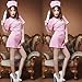 Produktbild Monllack Sexy Lady Nachthemd Reißverschluss Krankenschwester Uniform Nachtwäsche Versuchung Kleidung Set Cosplay Kostüm Frauen Nachtwäsche