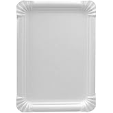 Papstar 11071 250 Pure Rectangular Cardboard Tray 16.5 x 20 cm White
