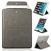 Produktbild Mulbess - Universal 9 / 10.1 Zoll (27 cm x 19 cm) Tablet-PC Sleeve LederHülle Tasche Schutzhülle Etui mit Easy Standfunktion (Für Apple iPad 2/3/4/Air,Samsung Galaxy Tab/Note/Pro/S 3/4 10.1/10.5 ,Acer Iconia Tab A500/W510,Lenovo ideaTab S6000/K3 Lynx/Yoga,Asus MeMo Pad HD 10/Transformer Book T100TA,Google Nexus 10,Medion LifePad E10320/E10315/S9714/P9514/S10334,Odys Ieos Quad/Prime Plus/Iron/Union 10/Noon Pro,Trekstor SurfTab Volks-Tablet/Xiron ST) Farbe Grau