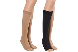 23-32 mmHg ASSISTICA® medyczne pończochy uciskowe klasy 2, pończochy zastępcze/alternatywa dla pończoch ortopedycznych do domu sanitarnego, podkolanówki bez koronki