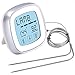 Produktbild Amir Bratenthermometer Digital, BBQ Grill Thermometer,Touchscreen Ofenthermometer / Digital Bratenthermometer Digital Zeitmesser voreingestellten BBQ Temperaturen für das Kochen,Grill,Backofen,Fleisch ,Türke,Steak( Silber)