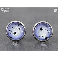 Ohrstecker Edelstahl Cabochon 10mm Stern