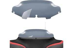 Amazicha Smoke Tint 6" Windshield Windscreen Compatible for Harley Davidson Touring Street Glide Electra Glide FLHT FLHTC FLHX 1996-2013