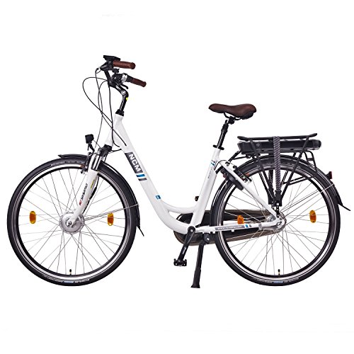 NCM Munich N7C,28″ Zoll Elektrofahrrad Herren/Damen Unisex Pedelec,E-Bike,City Elektrofahrrad mit Rücktrittbremse, 36V 250W 14Ah Lithium-Ionen-Akku mit 504Wh PANASONIC Zellen, weiß - 4
