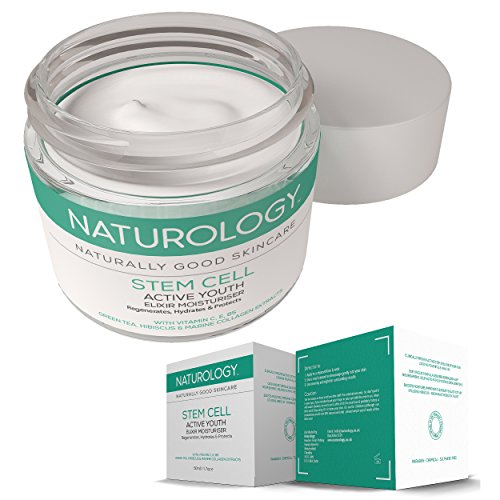 Naturology Stem Cells Vitamin C Moisturiser For Dry Skin - The Best Anti Wrinkle Cream Infused With Plant Stem Cells From The UK's Leading Natural Skin Care Company