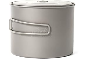 TOAKS Stoviglie da campeggio in titanio puro all'aperto - Può essere utilizzato come tazze, ciotole e pentole (1300ml)
