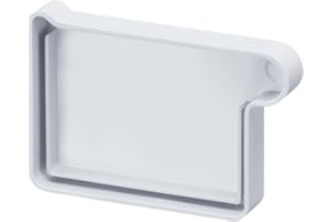 INEFA Testata per grondaia, a scatola, in PVC NW 68, destra, bianco accessori per grondaie pvc, montaggio facile a innesto, Made in Germany