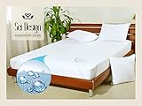 Sei Design® AQUA-STOP Matratzenschoner mit Frottiergewebe, Wasserundurchlässige Matratzenauflage mit einer 4- Gummibändern –Befestigung. (schneeweiß, 60×120) - 2