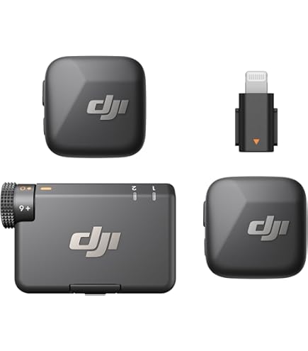 DJI Mic Mini (1 TX + 1 RX) avec Adaptateur pour téléphone Mobile
