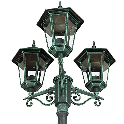 Gartenleuchte Wegeleuchte Außenleuchte Garten Laterne Wegbeleuchtung Kandelaber 226cm grün - 7