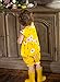 Piccalilly Organic Cotton Yellow Girls Daisy Pintuck Romper