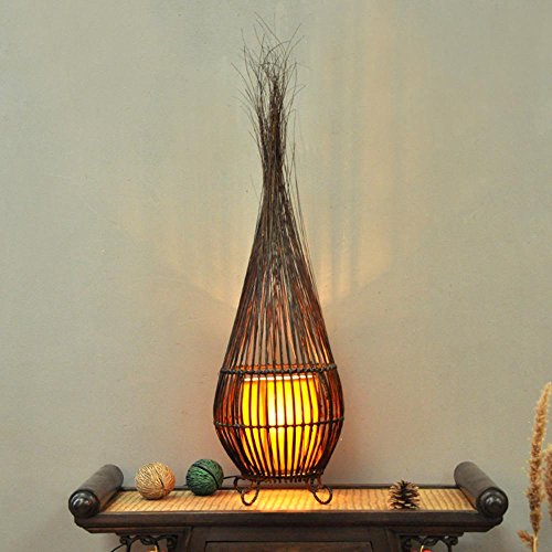 Preisvergleich Produktbild Kesierte Thailand kreative helle Stroh Rattan Lounge Wohnzimmerlampe leuchtet