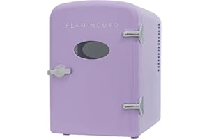 Flamingueo Nevera Pequeña - Mini Nevera 4L, Mini Frigorifico 12V/220V, Nevera Skincare, Función Frío y Calor, Nevera Maquillaje, Nevera Cosmeticos
