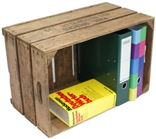 Original Obstkiste "Elfriede" aus dem Alten Land - Stiege Weinkiste Natur 54x35x30 cm (LxBxH)