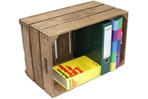 KISTENKOLLI ALTES LAND Caisse à fruits originale Eleistde de l'ancien pays - Caisse à vin naturelle 54 x 35 x 30 cm (L x l x h)