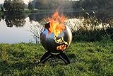 ✔ Feuerkugel mit massivem Standfuß