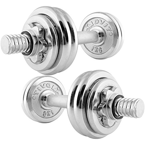 MOVIT® Kurzhantel Set, Hantelset Gusseisen Chrom 15 kg - 3