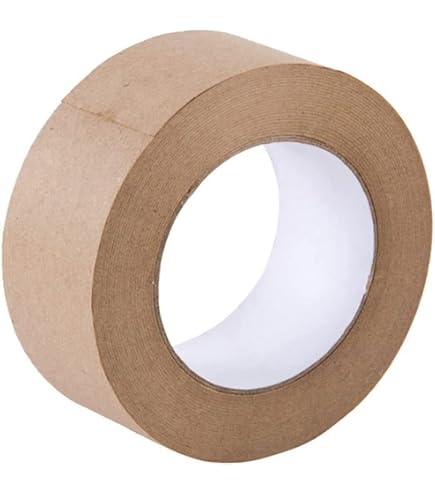 Ruban Adhésif Renforcé Fibre De Verre - 90m X 6cm - Activé à L'Eau - Marron - Lot De 2