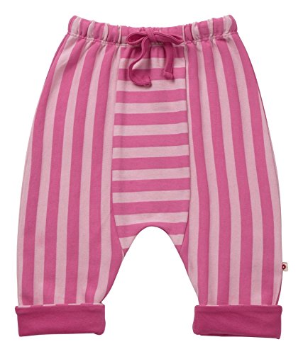 Piccalilly Organic Cotton Pink Baby & Toddler Girls Stripe Trousers 12-18 Months